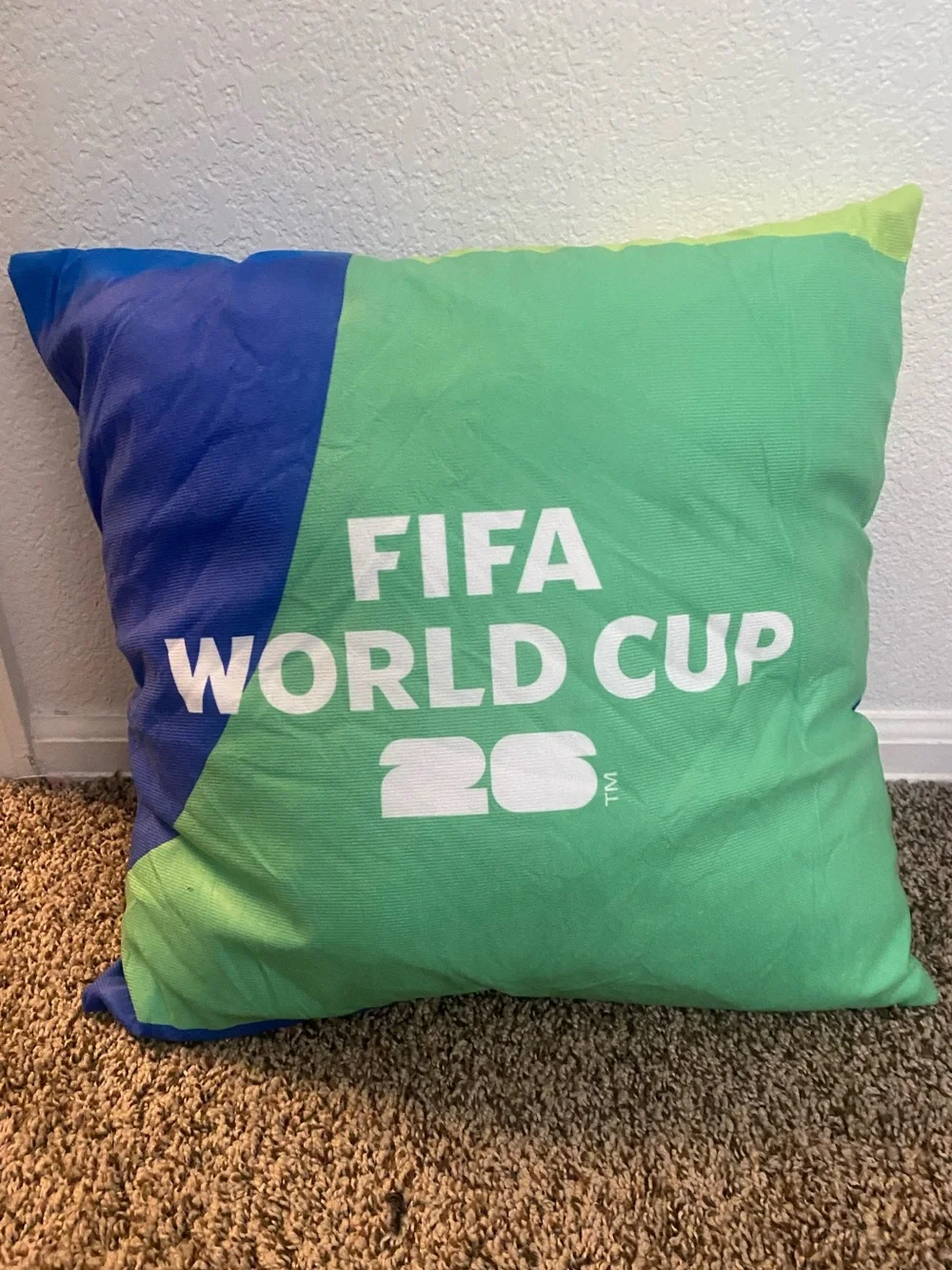 FIFA World Cup 26 Decorative Pillow - Blue & Green